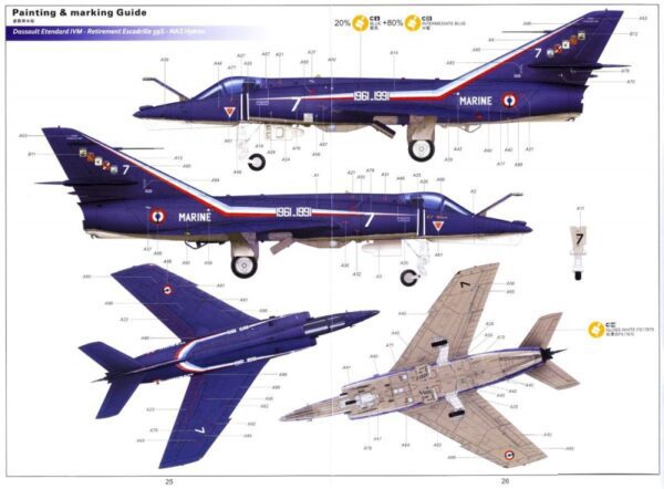 Kitty Hawk 1/48 Dassault Etendard Ivp/ivm Plastic Model Kit 80137 - Imagen 21