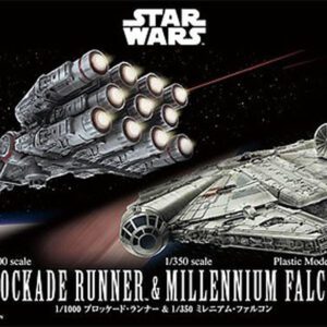 Star Wars Bandai Blockade Runner & Millennium Falcon Plastic Model #5055363
