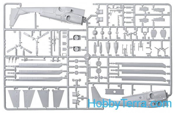 ZVEZDA 7272 Russian Attack Helicopter Kamov KA-50 Night Hunter Plastic Model Kit Scale 1/72 - Imagen 7