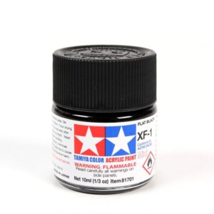 Acrílico Mini Xf-1 Negro Plano Botella de 10 ml