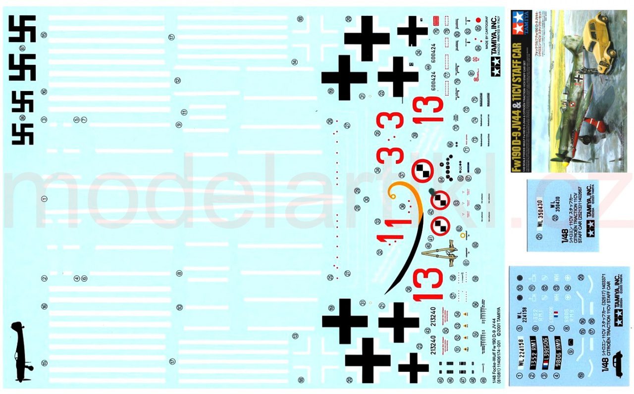 1/48 Fw190 D-9 JV44 & Citroen 11CV - Tamiya - Imagen 6