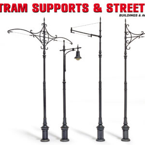 TRAM SUPPORTS & STREET LAMP 35523 - Miniart