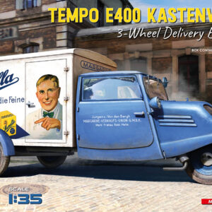 TEMPO E400 KASTENWAGEN 3-WHEEL DELIVERY BOX TRACK 38047 - Miniart